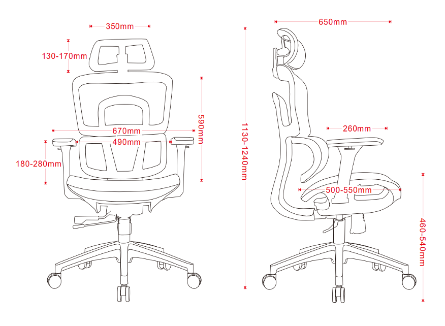 TS FURNITURE Ergonomic Chair ERGOWAVE-V2 Ergonomic Office Chair in Australia