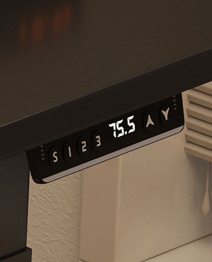 TS FURNITURE Smart Desk ERGOWAVE Dual Motor Height Adjustable Desk – 160/140×70cm Matte Black Edition in Australia