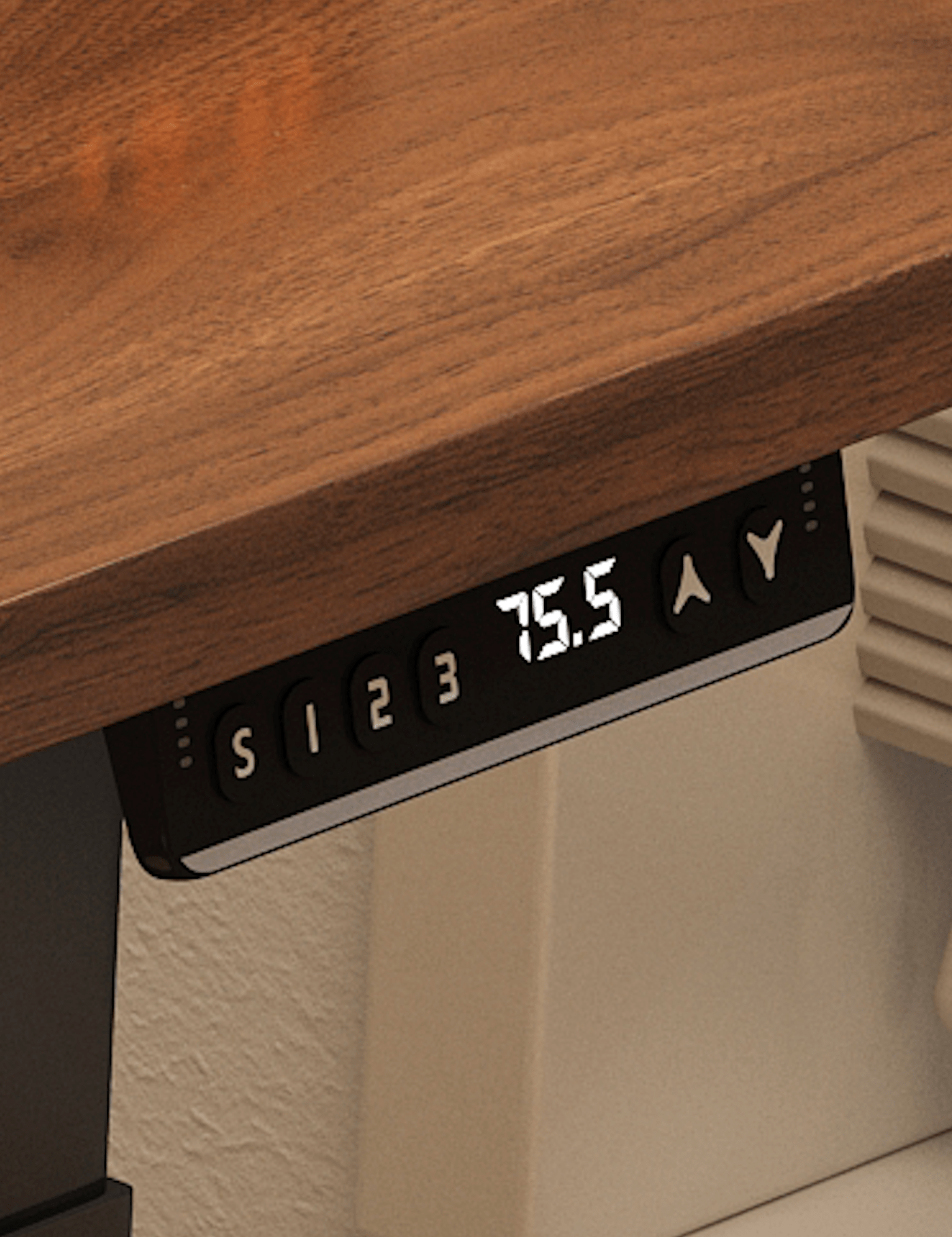 TS FURNITURE Smart Desk ERGOWAVE Dual Motor Height Adjustable Desk – 160/140×70cm Natural Walnut Edition in Australia