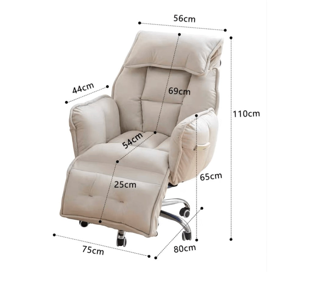TS FURNITURE Lazy Armchair Home Office Flexible Lazy Armchair （180 degree recline)