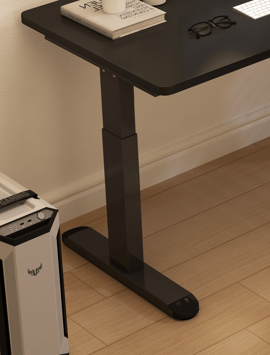 TS FURNITURE Smart Desk ERGOWAVE Dual Motor Height Adjustable Desk – 160/140×70cm Matte Black Edition in Australia