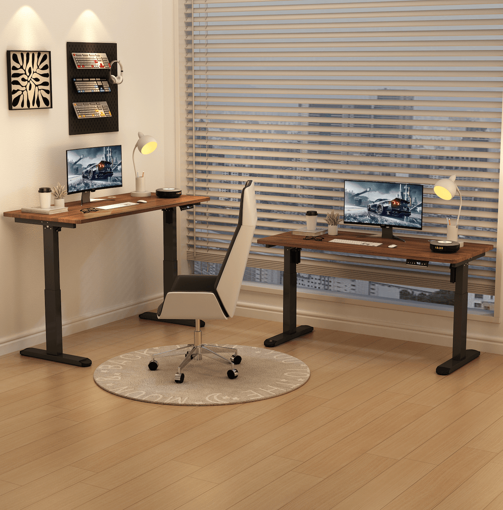 TS FURNITURE Smart Desk ERGOWAVE Dual Motor Height Adjustable Desk – 160/140×70cm Matte Black Edition in Australia