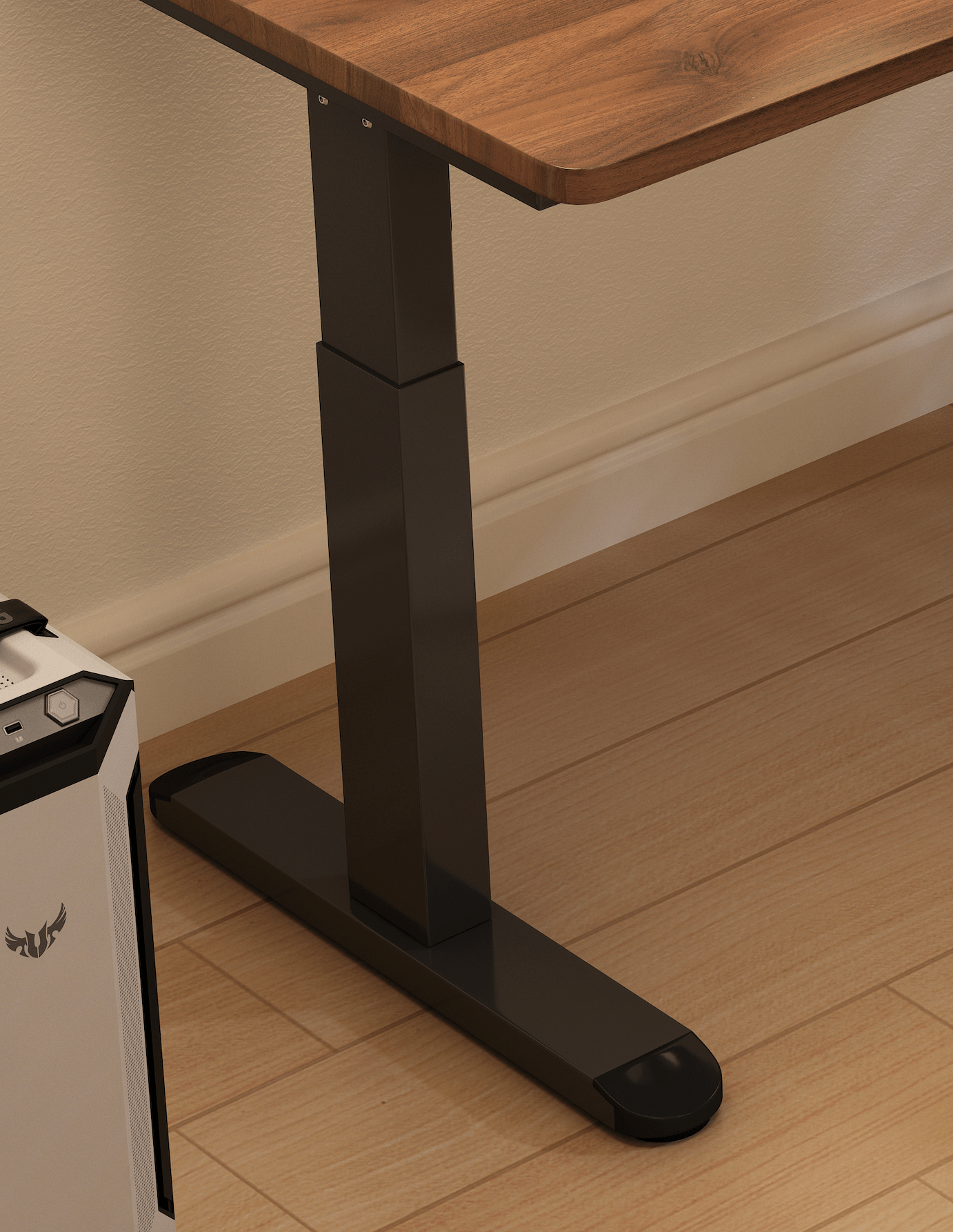 TS FURNITURE Smart Desk ERGOWAVE Dual Motor Height Adjustable Desk – 160/140×70cm Natural Walnut Edition in Australia