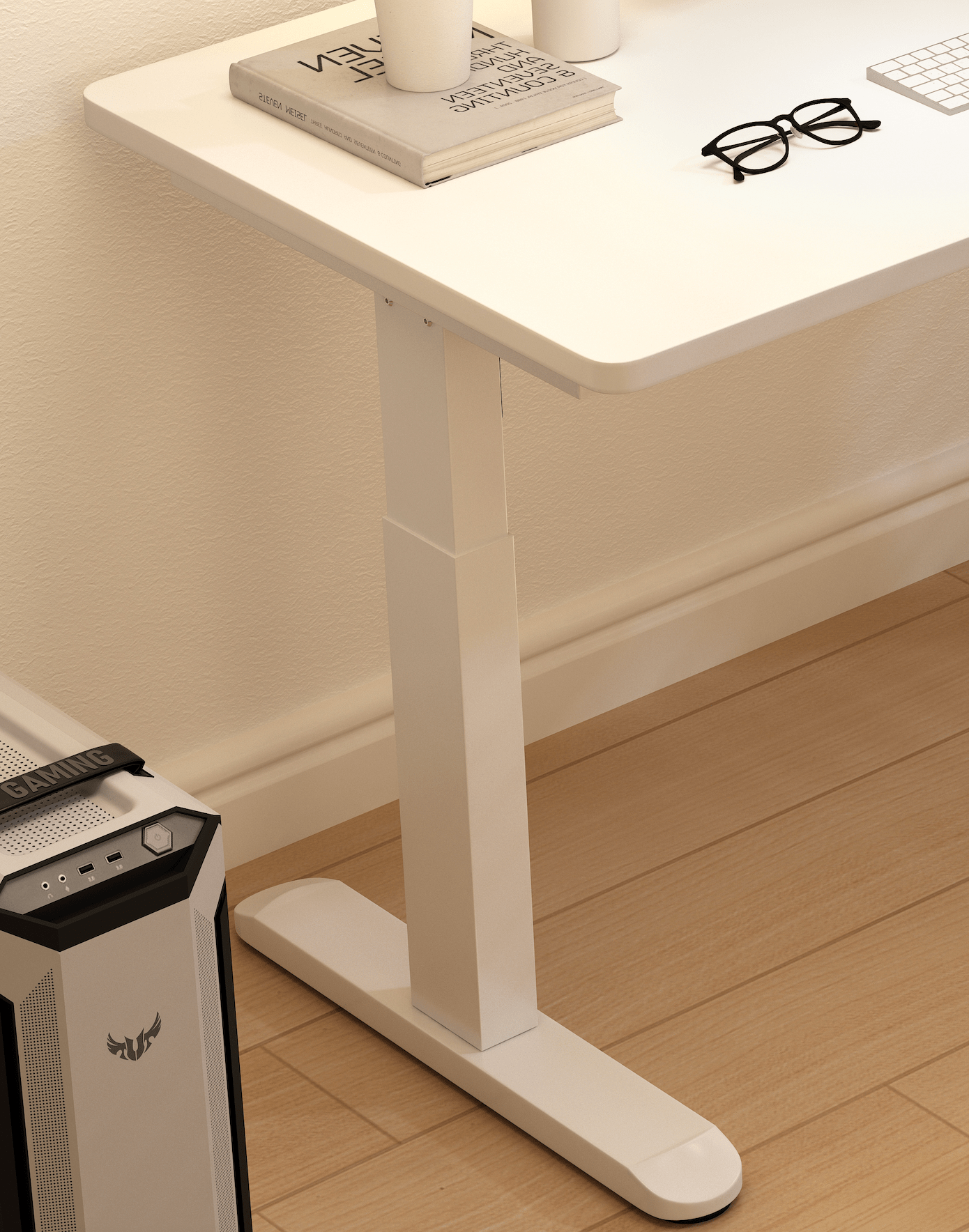 TS FURNITURE Smart Desk ERGOWAVE Dual Motor Height Adjustable Desk – 160/140×70cm White Edition in Australia